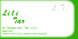 lili tar business card